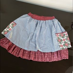 Matilda Jane Multi-Patterned Banded Waist Skirt, Size Large